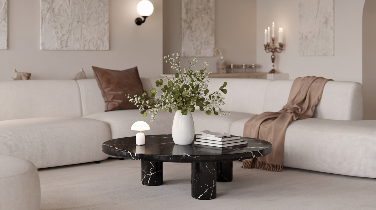Obsidian Marble Coffee Table
