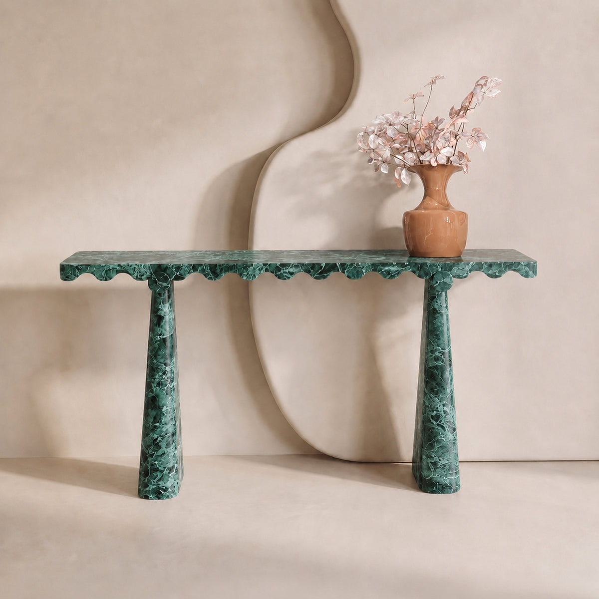 Scallop Edge Marble Console Table | Stoneage Interiors
