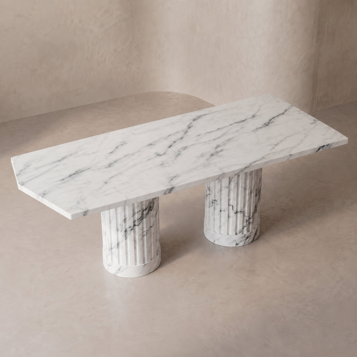 The Aurora Solid Marble Dining Table