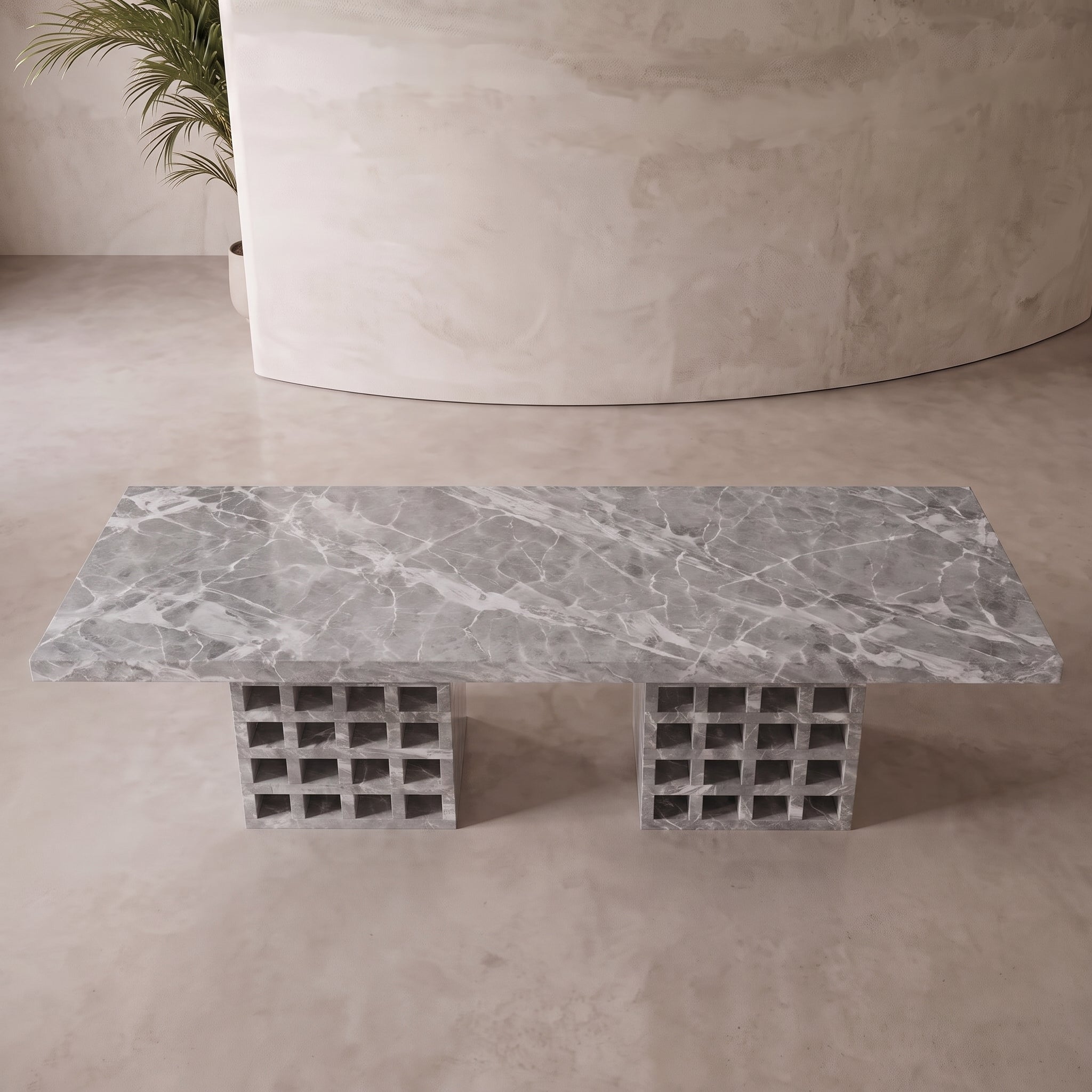 Lattice Marble Dining Table