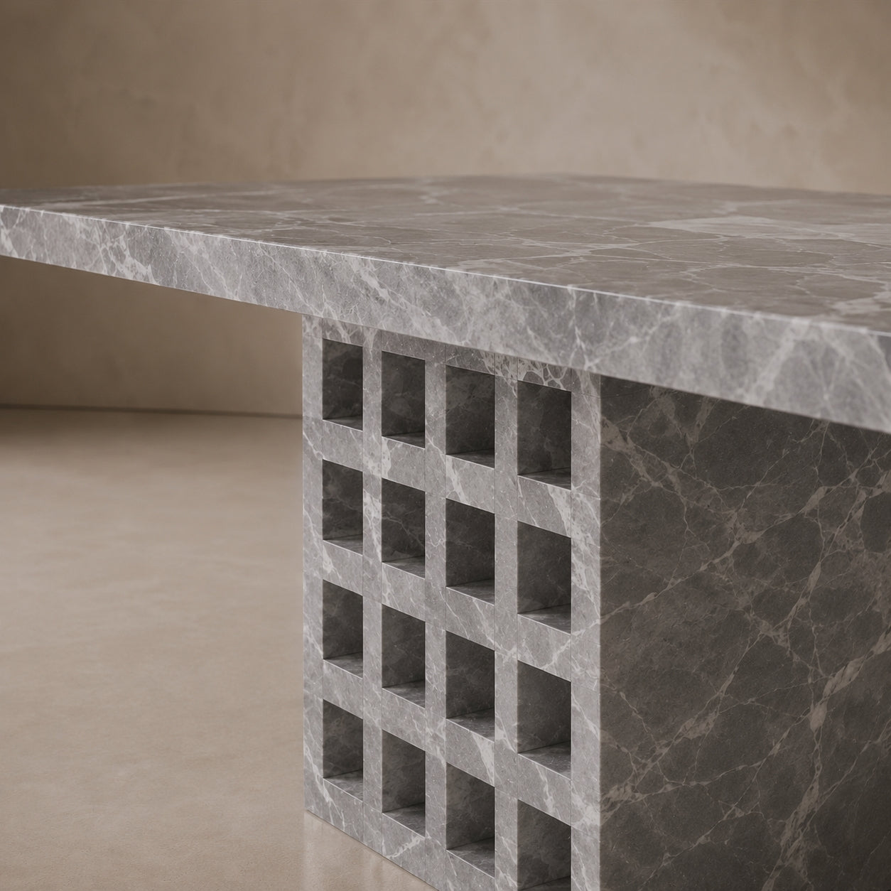 Lattice Marble Dining Table