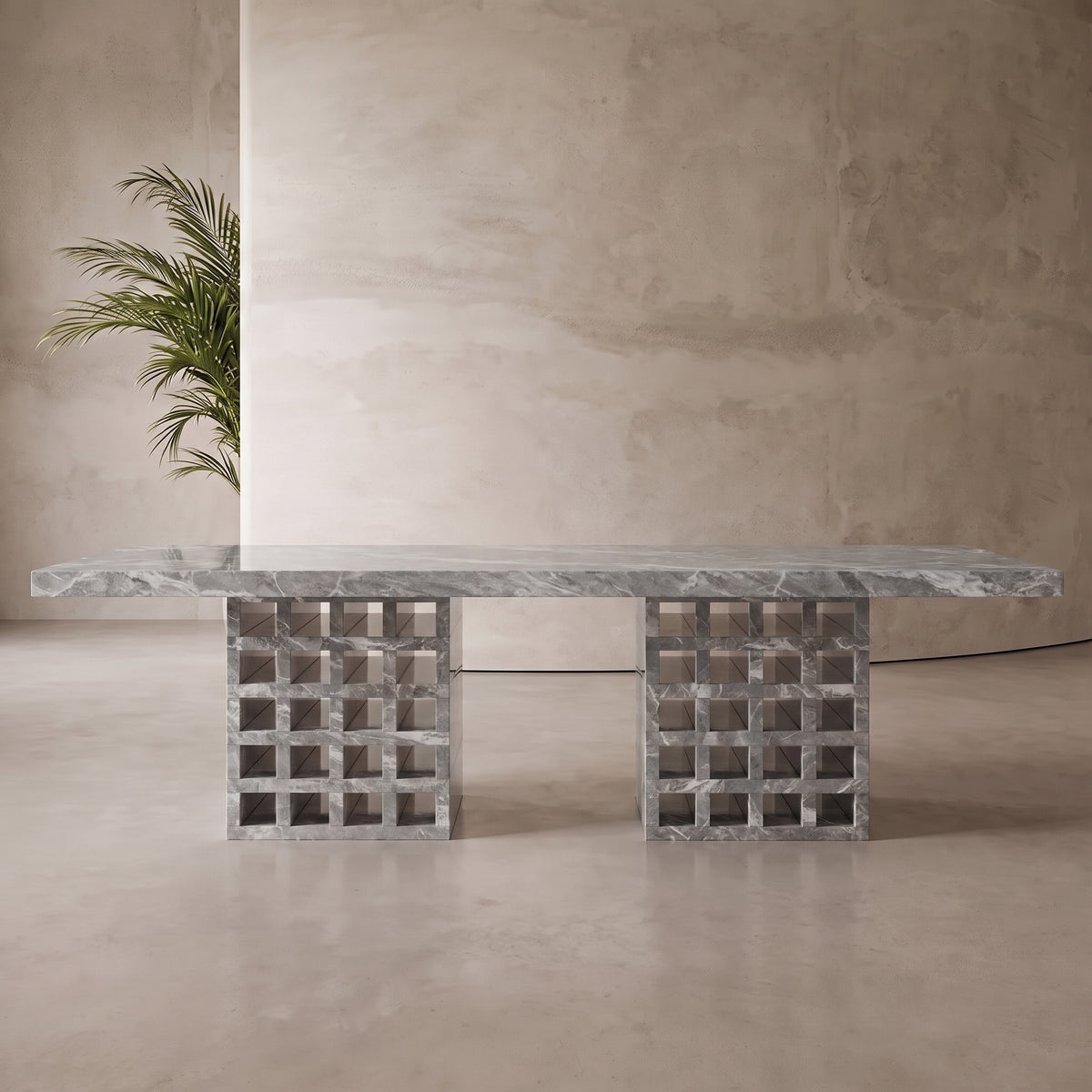 Lattice Marble Dining Table