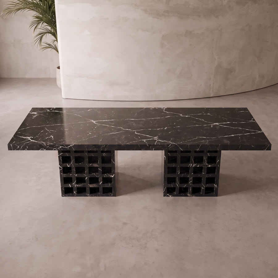 Lattice Marble Dining Table