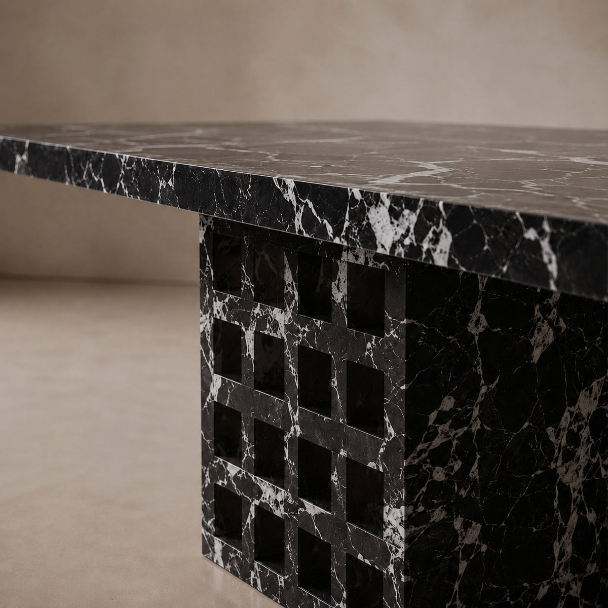 Lattice Marble Dining Table