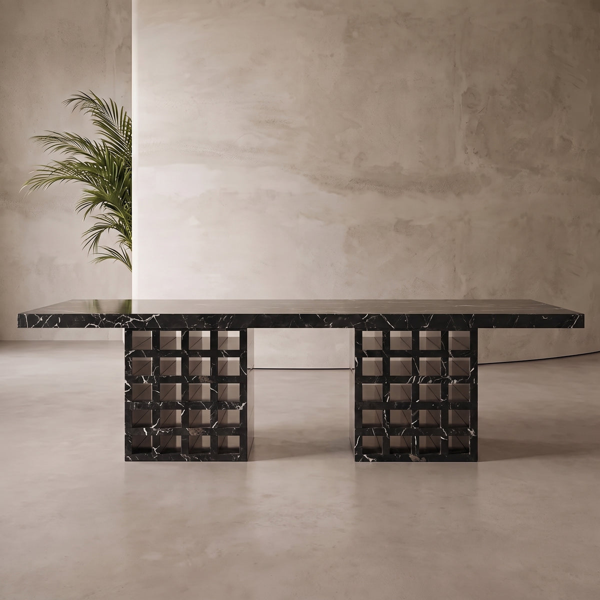 Lattice Marble Dining Table
