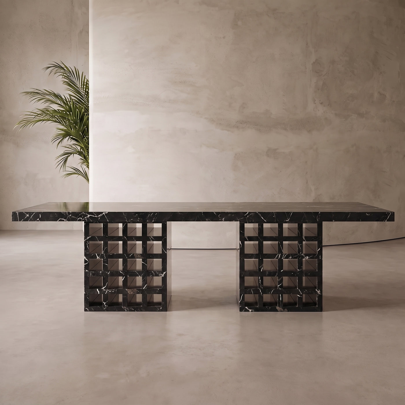 Lattice Marble Dining Table