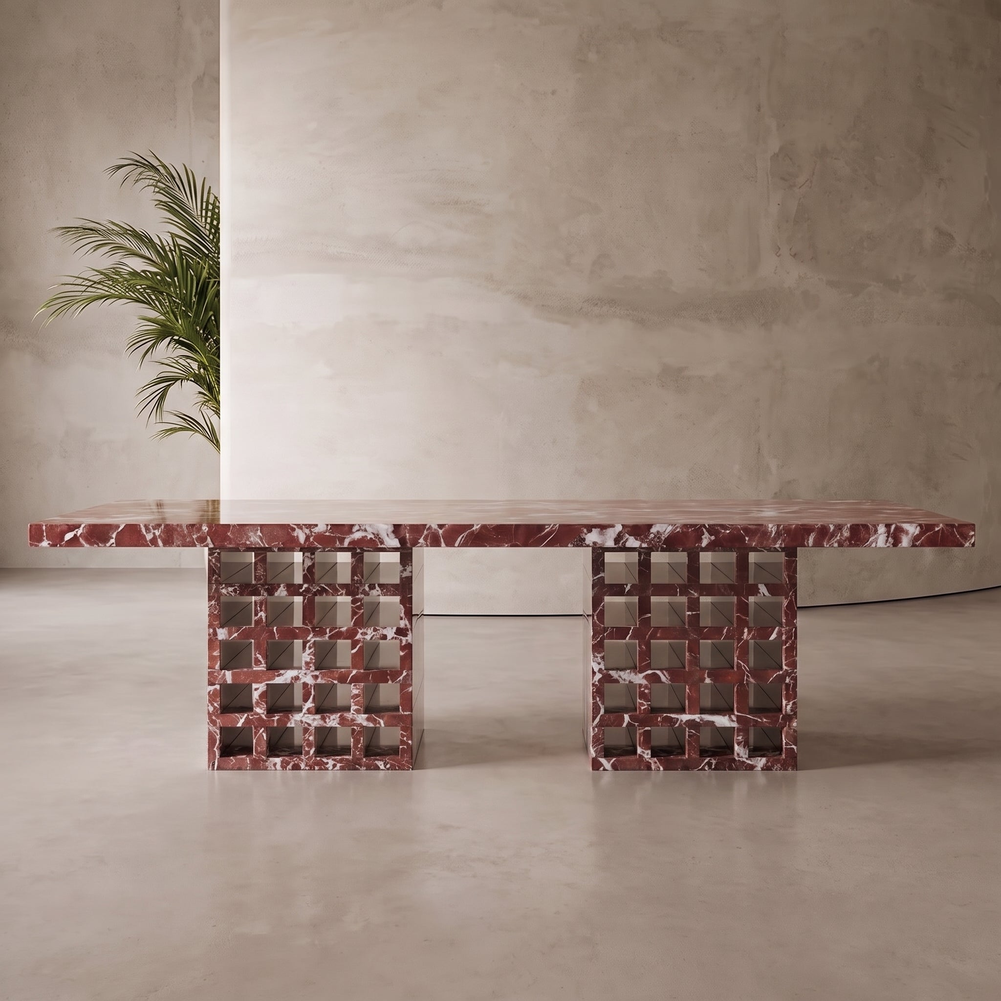 Lattice Marble Dining Table