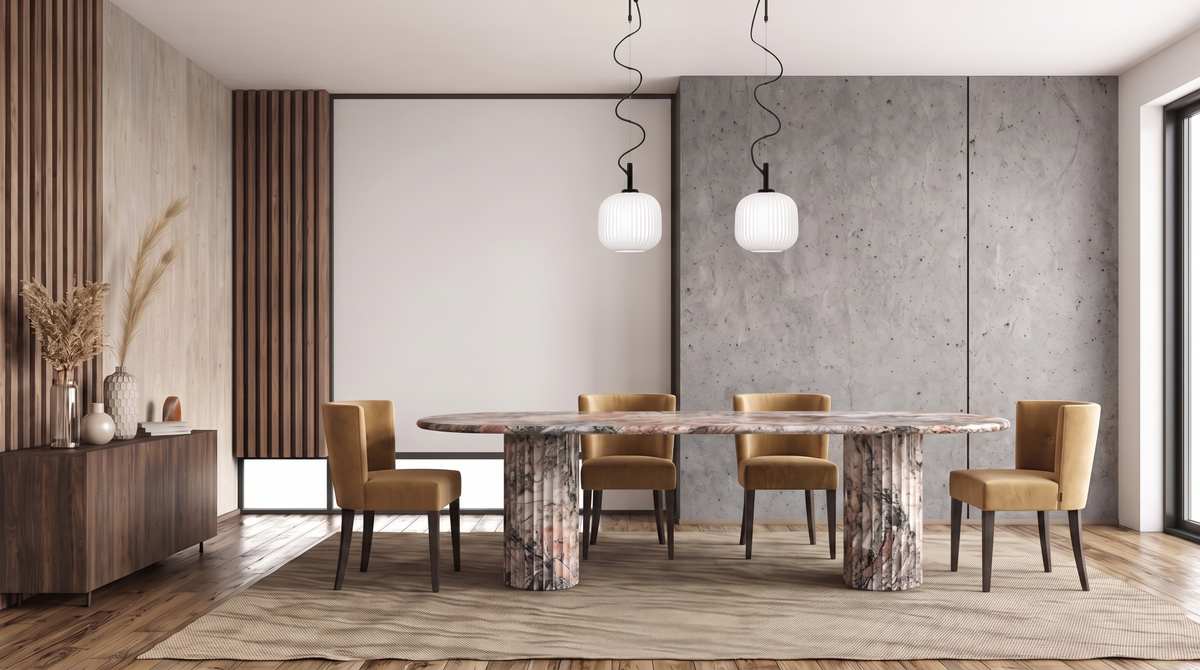 Elara Marble Dining Table