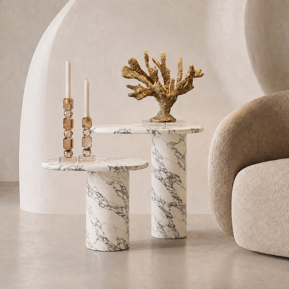 Aster Marble Side Table | Stoneage Interiors