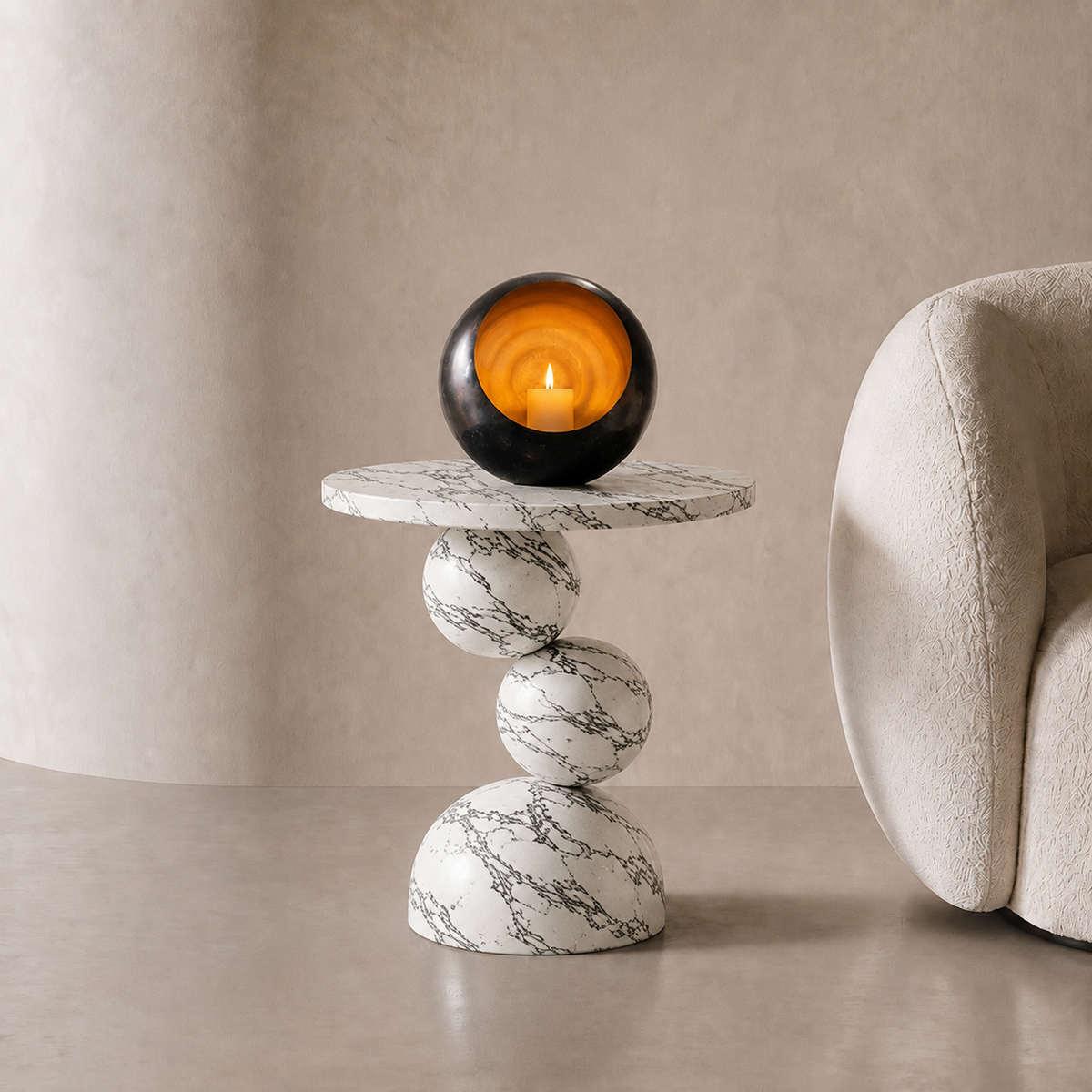 Orbit Marble Side Table | Stoneage Interiors