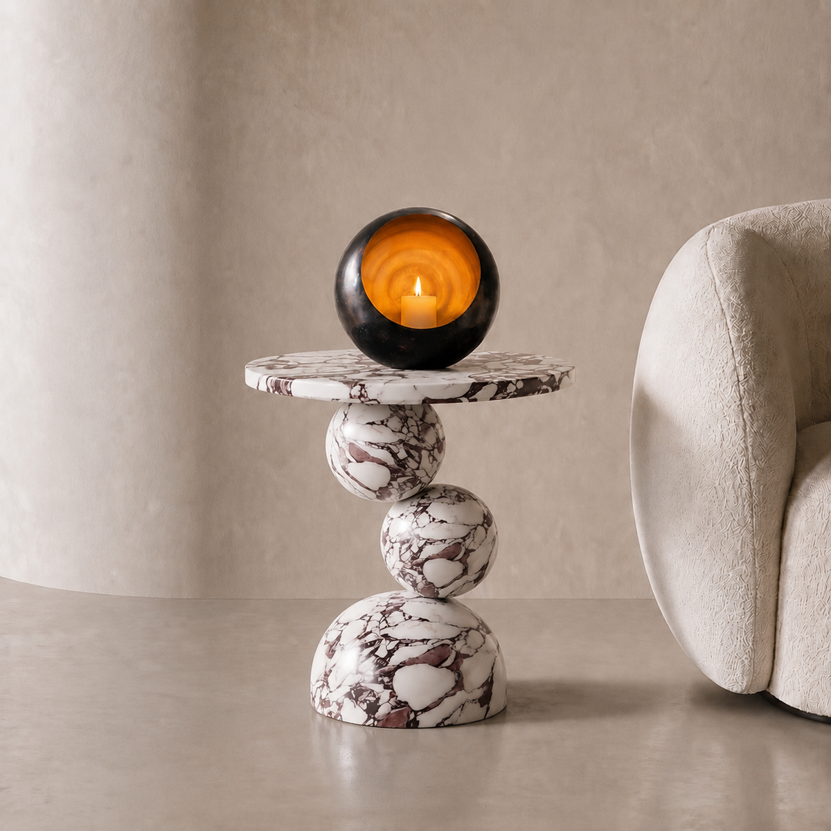 Orbit Marble Side Table | Stoneage Interiors