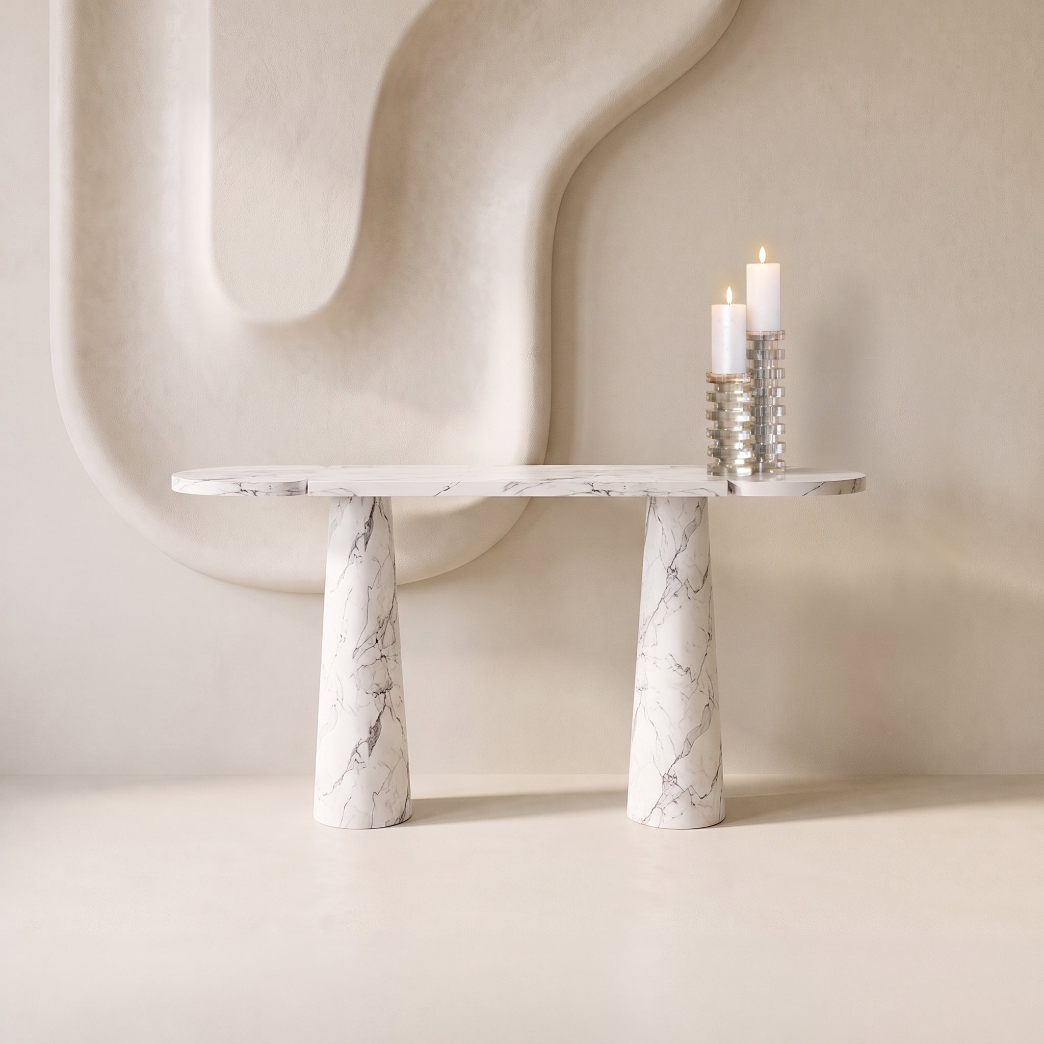 Aurelia Marble Console Table