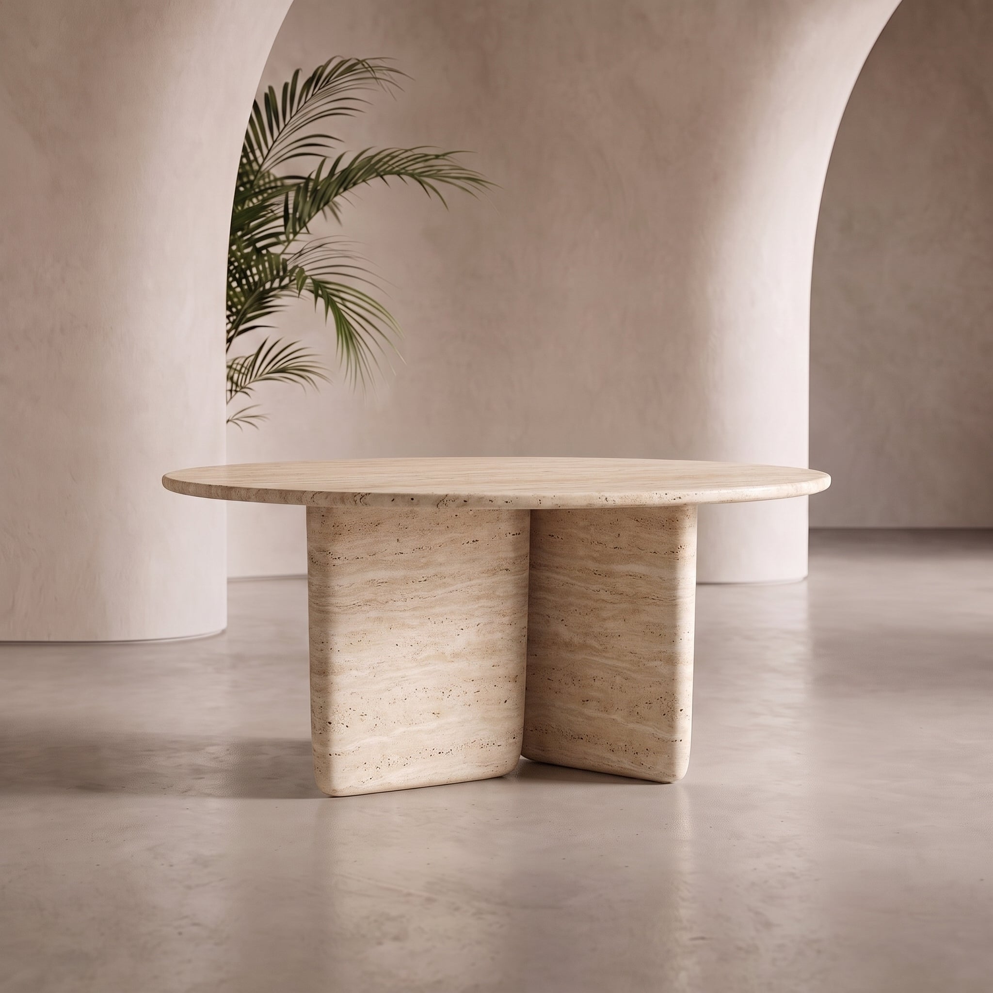 Massello Round Marble Dining Table