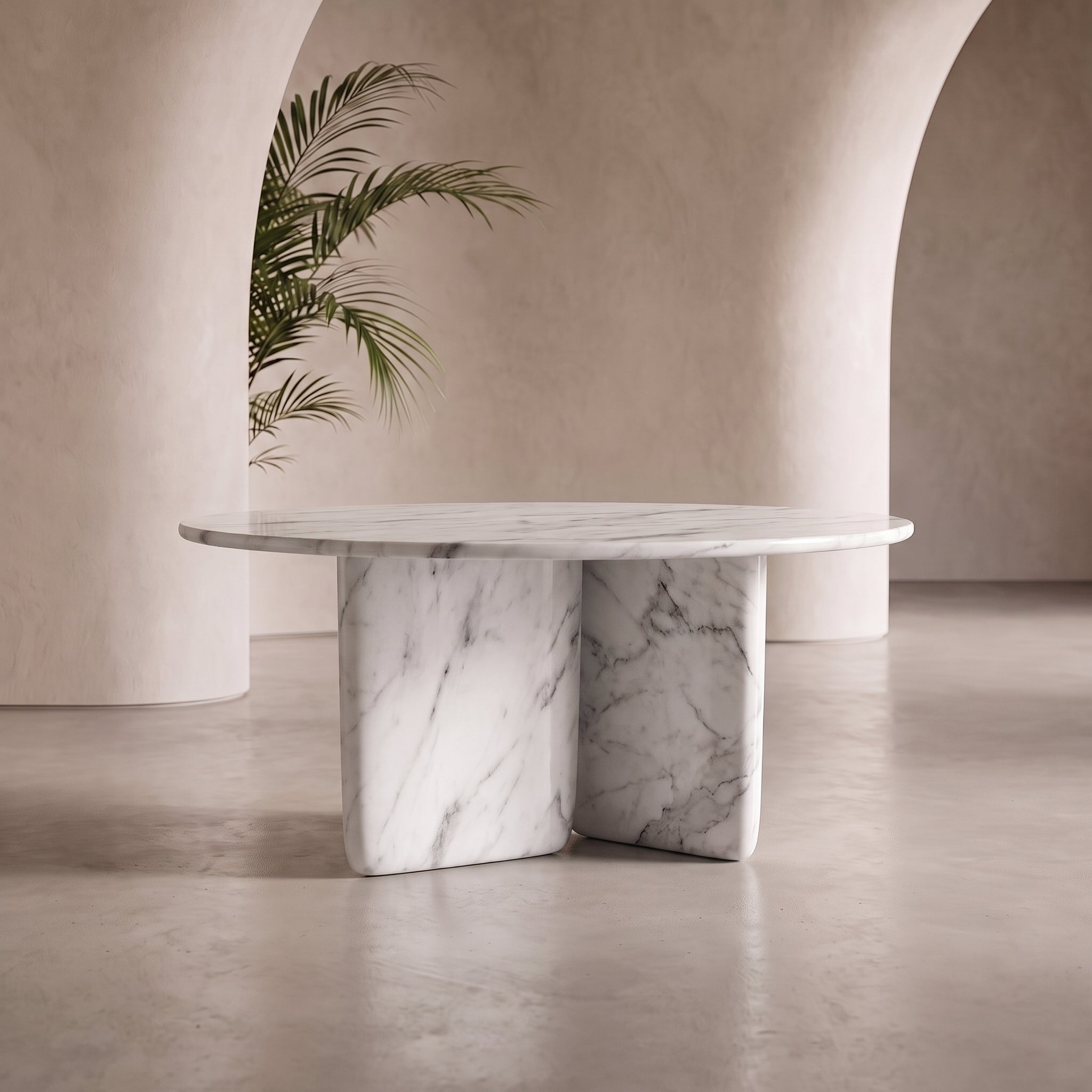 Massello Round Marble Dining Table