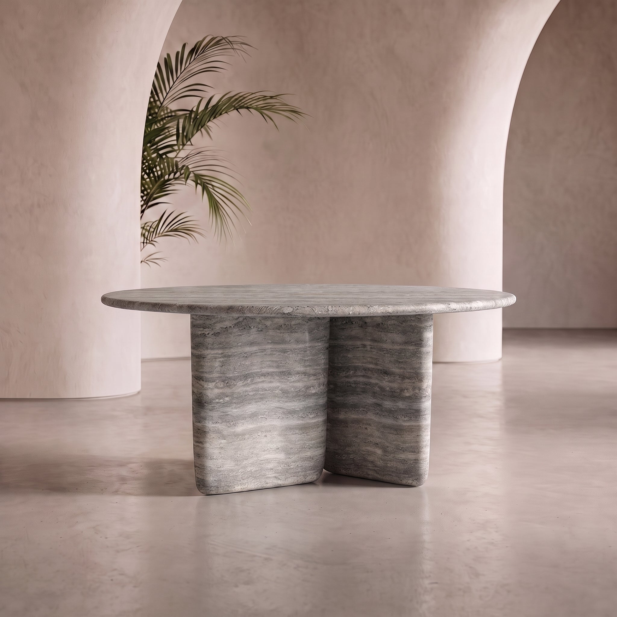 Massello Round Marble Dining Table