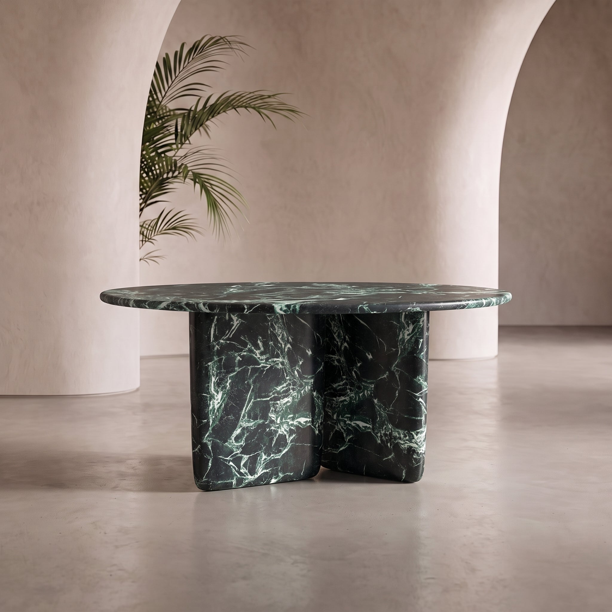 Massello Round Marble Dining Table