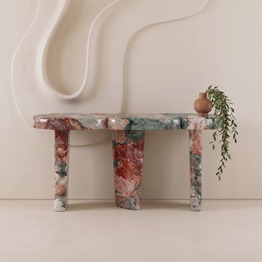 Trio Marble Console Table