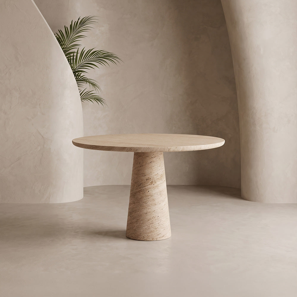 Solis Marble Pedestal Dining Table
