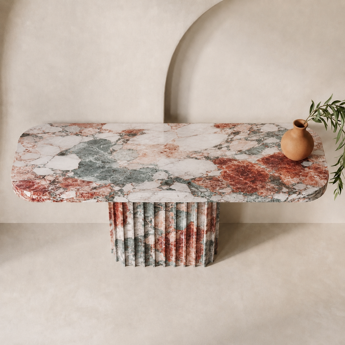Ribbed Marble Console Table | Stoneage Interiors