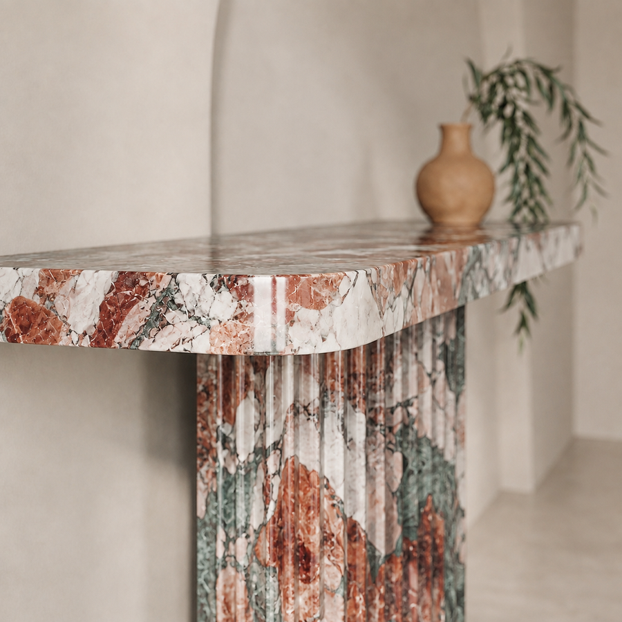 Ribbed Marble Console Table | Stoneage Interiors