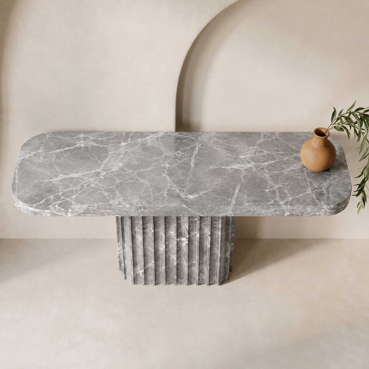 Ribbed Marble Console Table | Stoneage Interiors