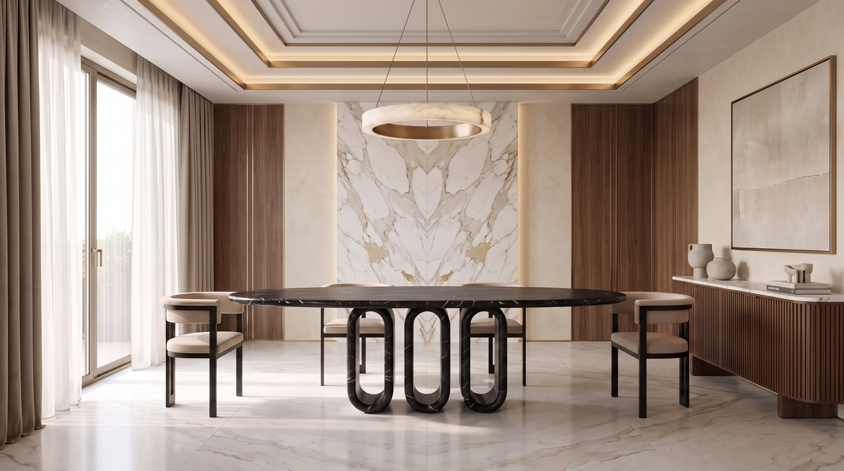 Luma Marble Dining Table