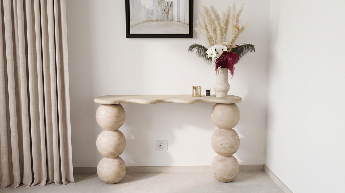 Orb Marble Console Table