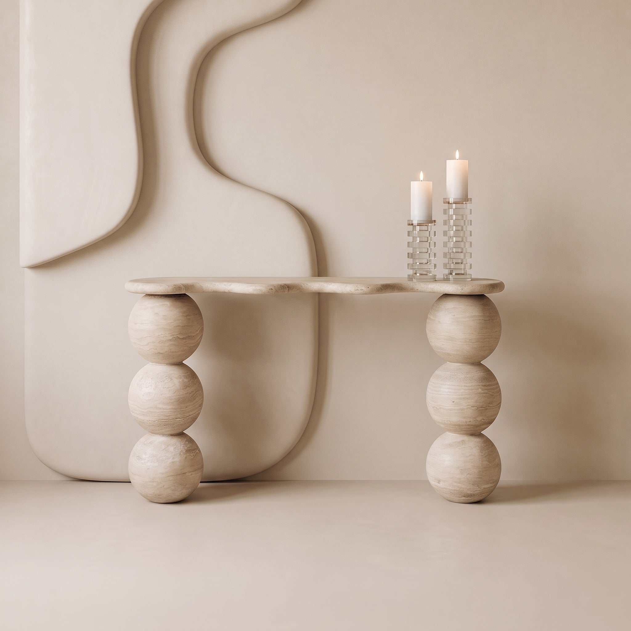 Orb Marble Console Table