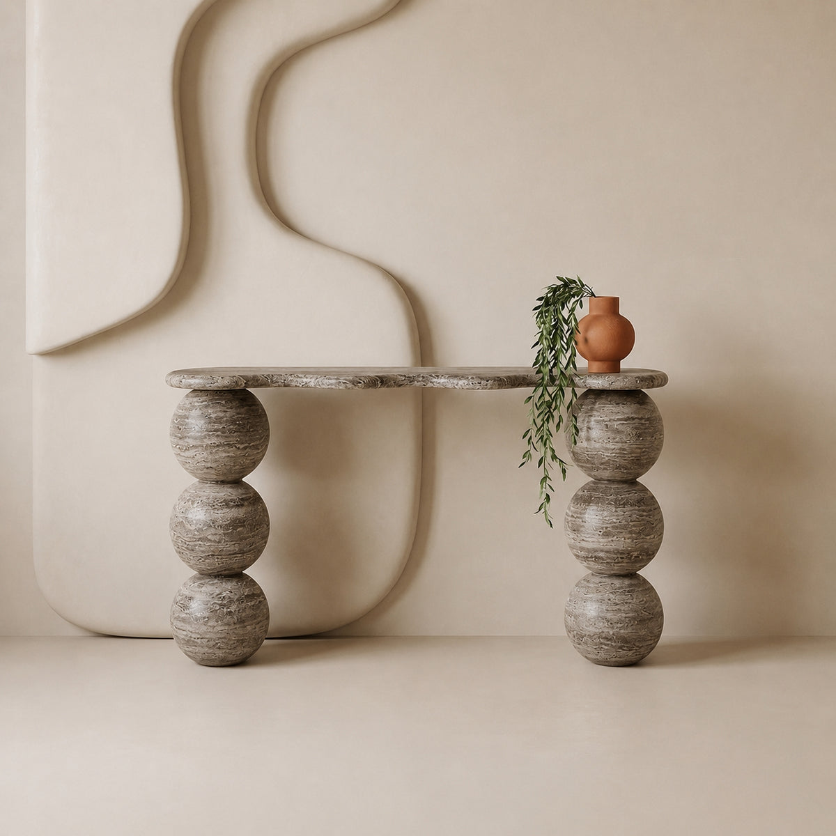 Orb Marble Console Table