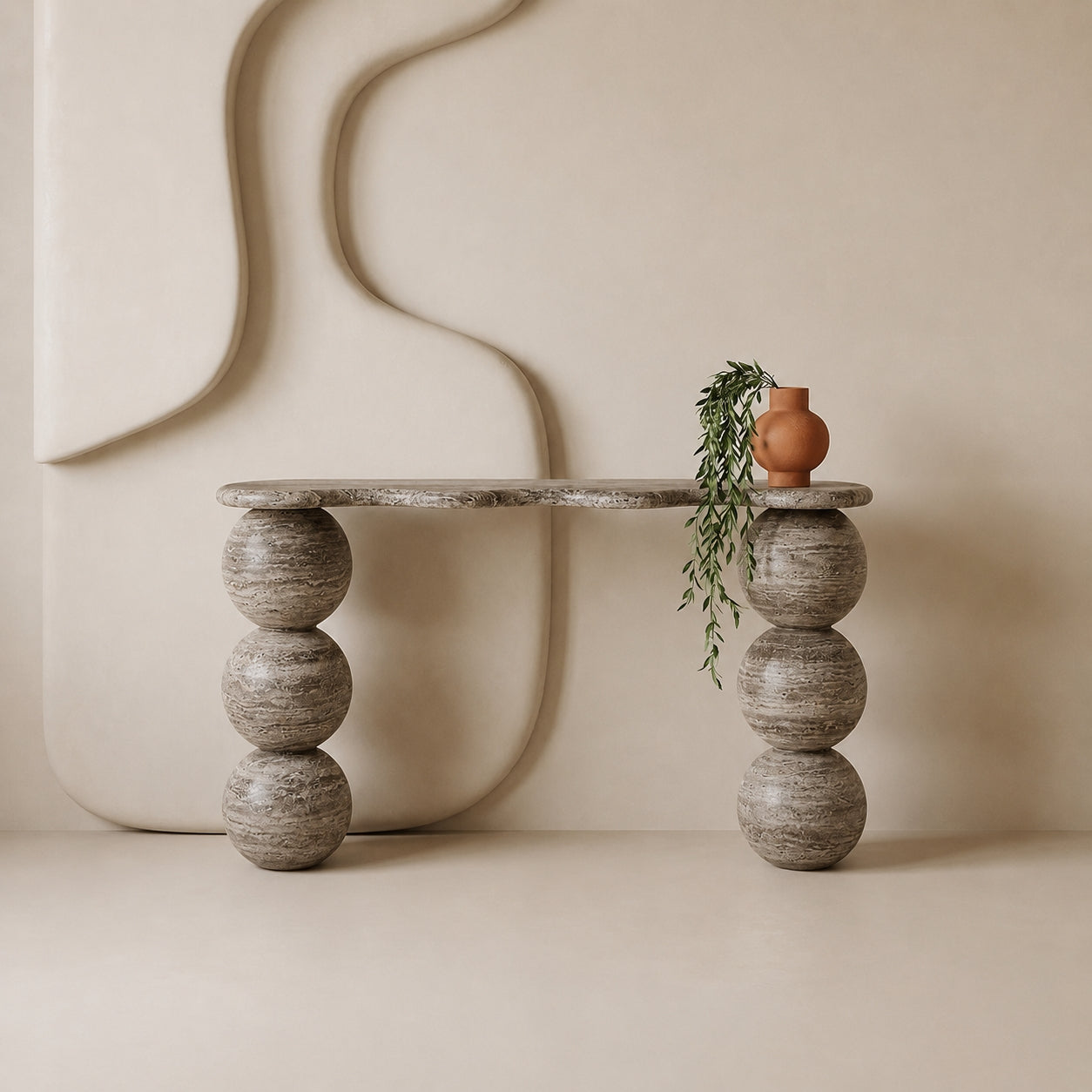 Orb Marble Console Table