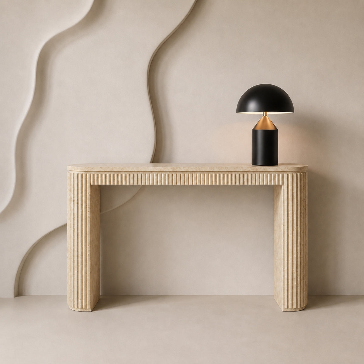 Flute Marble Console Table