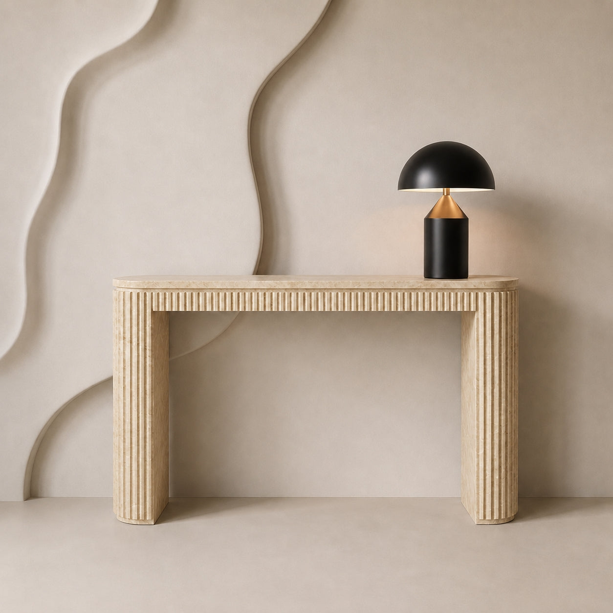 Flute Marble Console Table