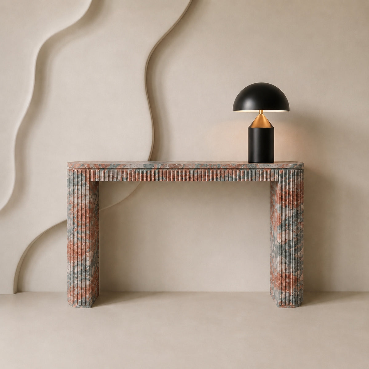 Flute Marble Console Table