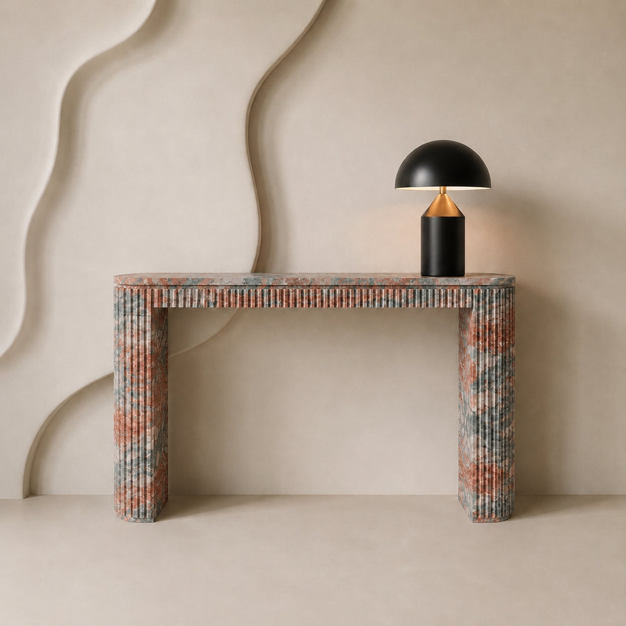 Flute Marble Console Table