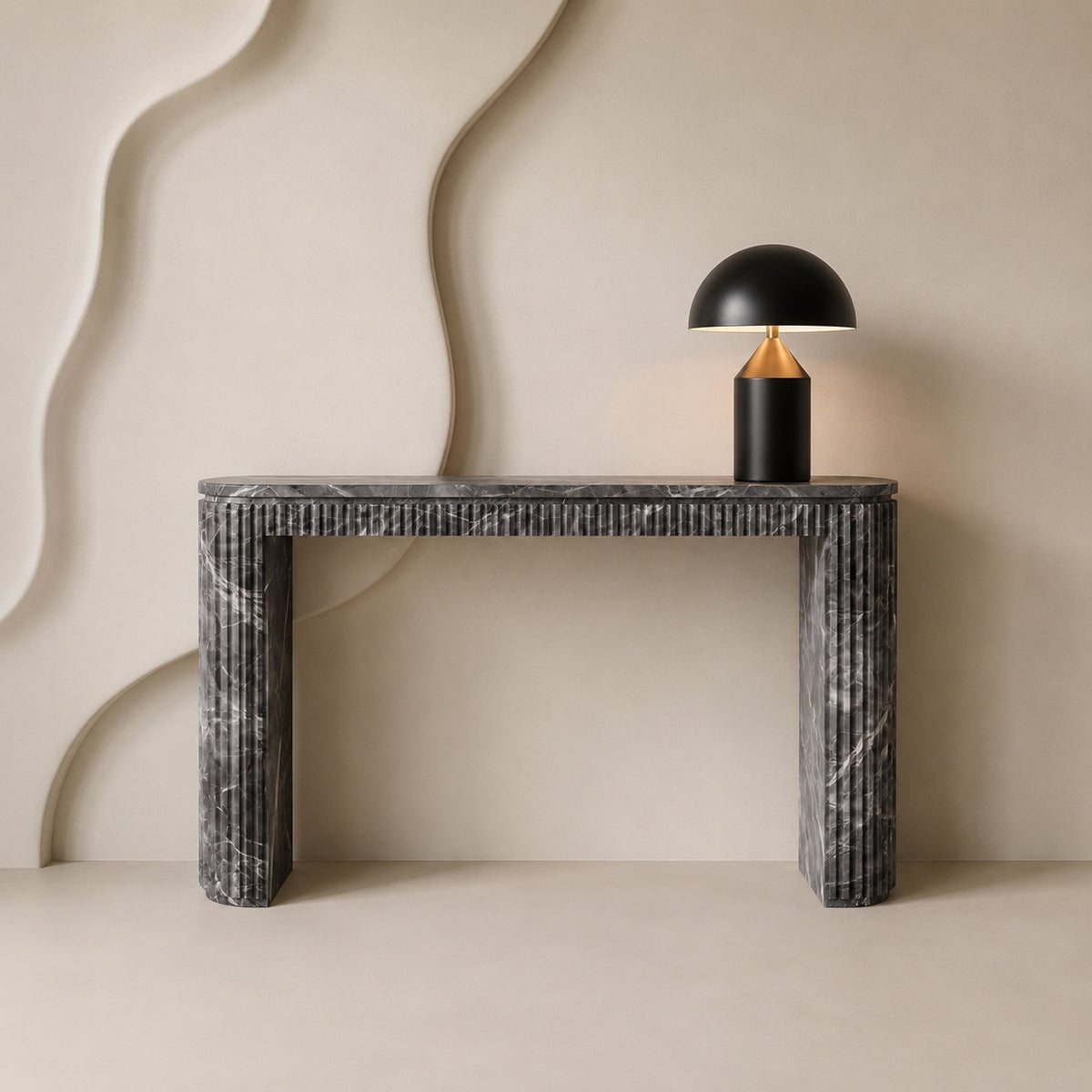 Flute Marble Console Table