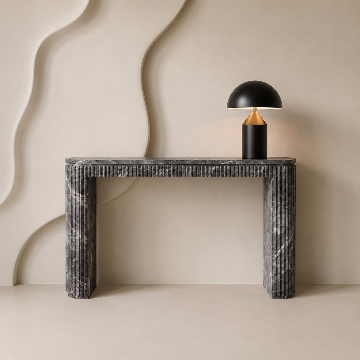 Flute Marble Console Table