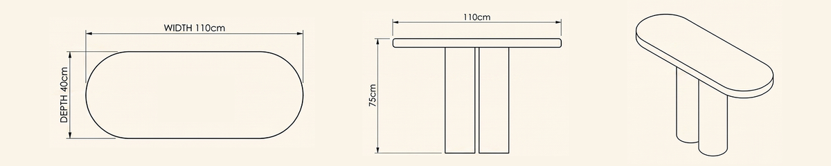 Landscape technical line drawing of 