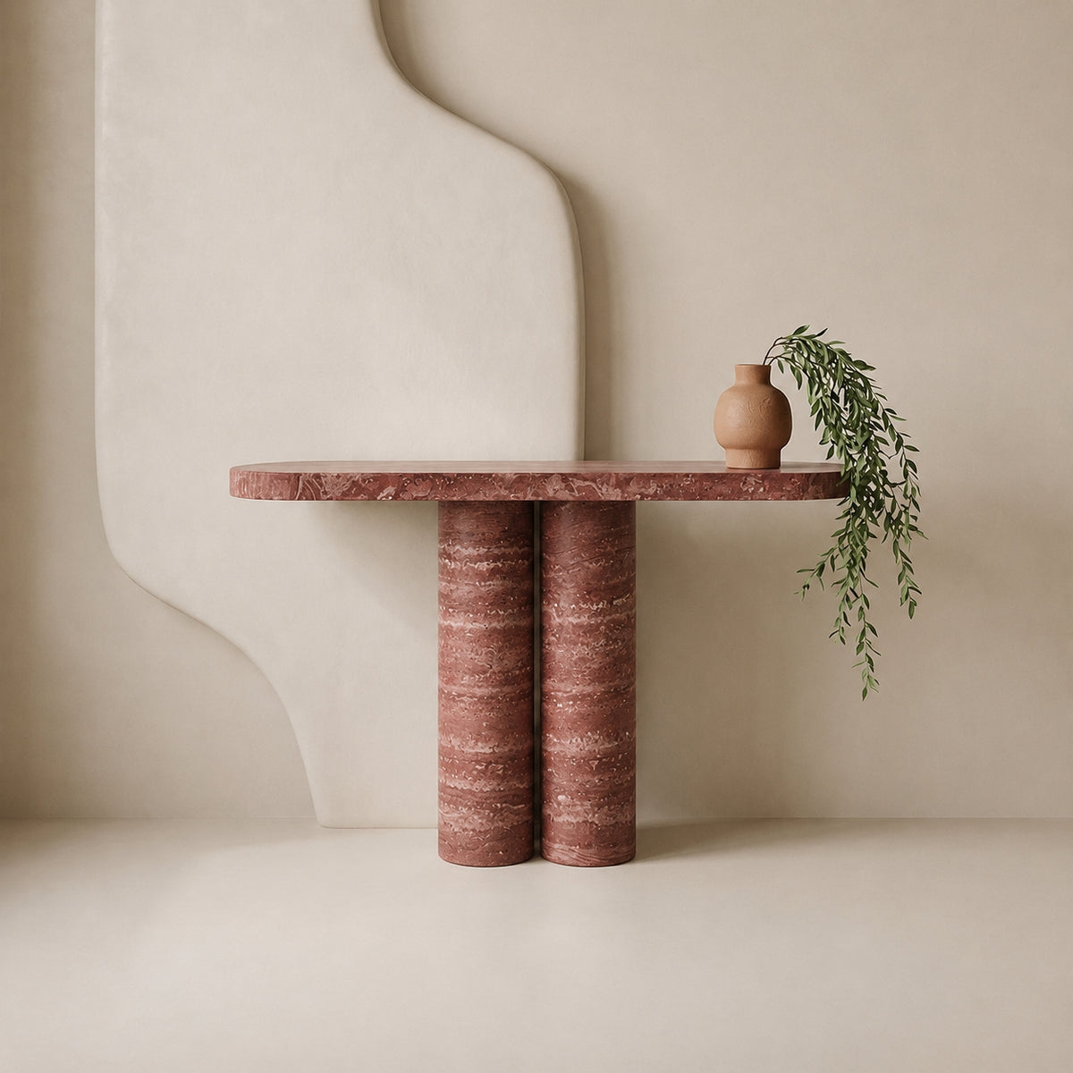 Siena Travertine Console Table