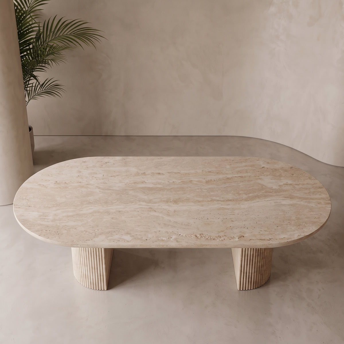 Colonna Oval Marble Dining Table