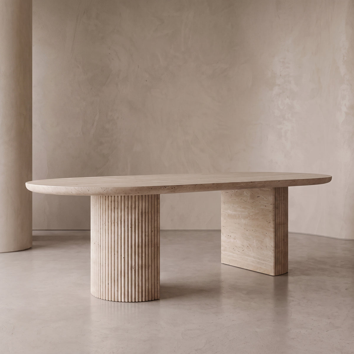 Colonna Oval Marble Dining Table