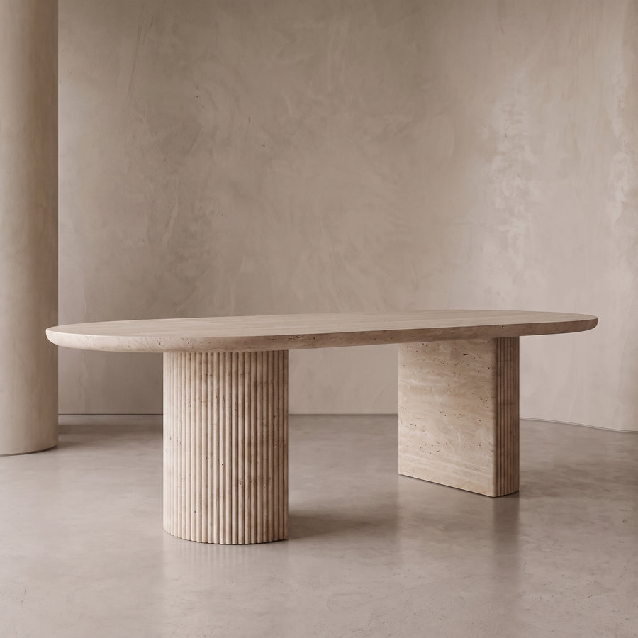 Colonna Oval Marble Dining Table