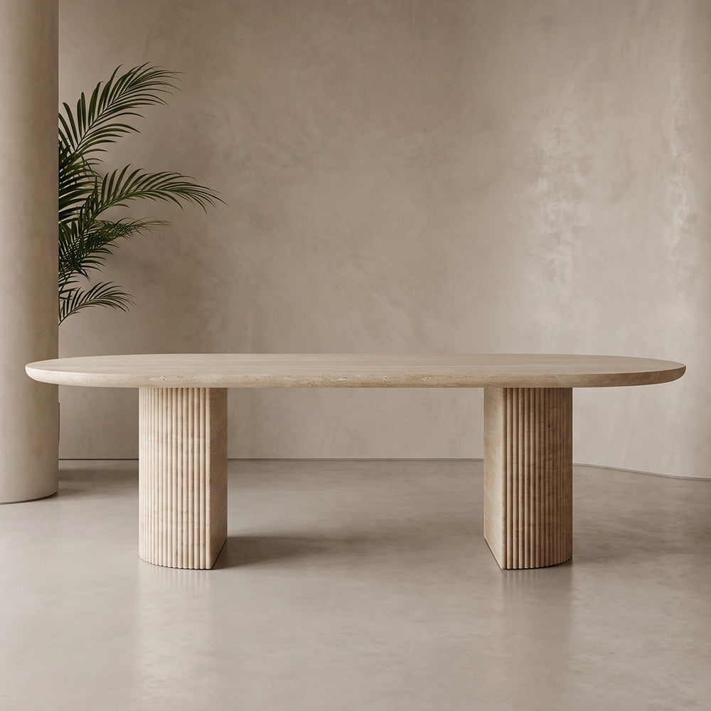 Colonna Oval Marble Dining Table