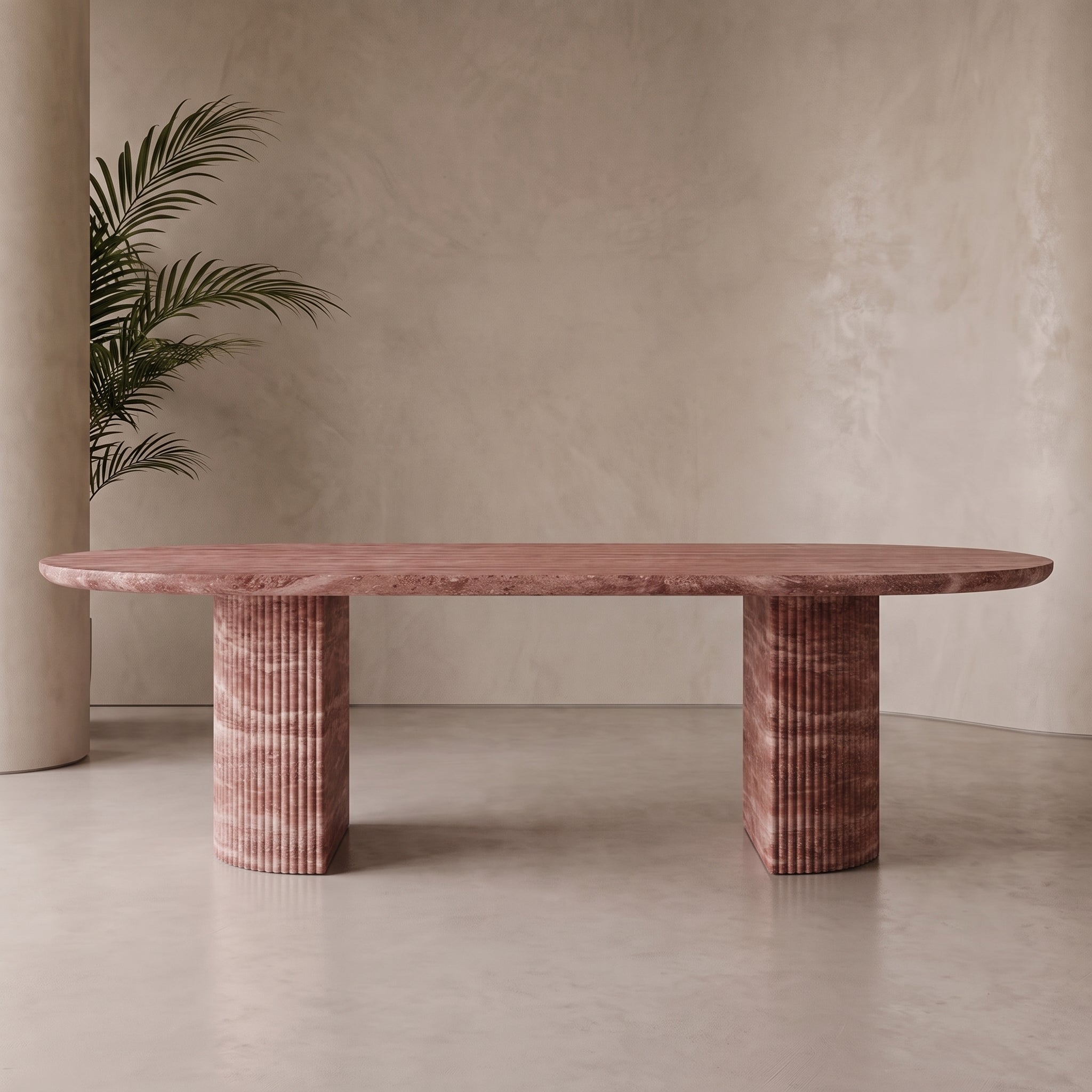 Colonna Oval Marble Dining Table