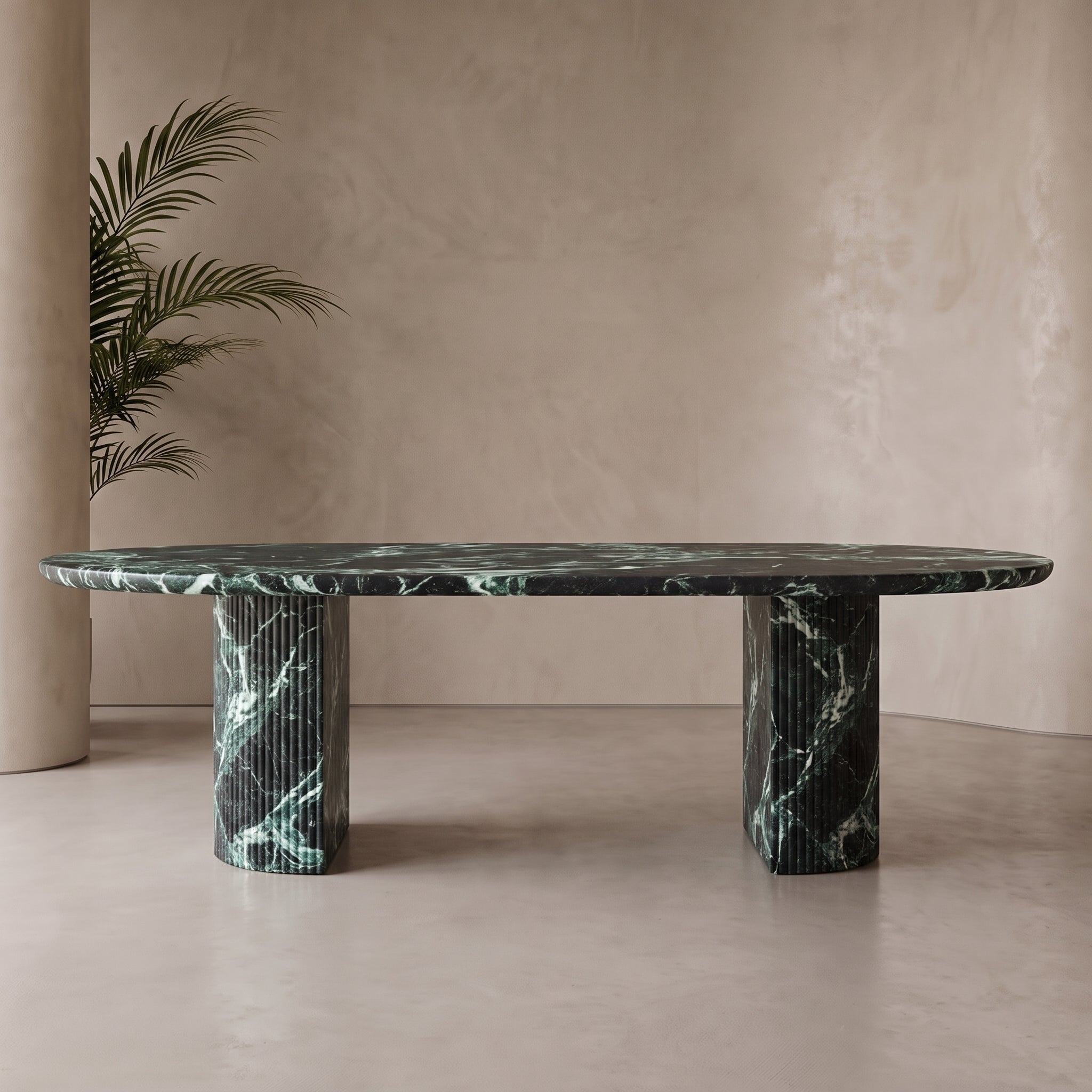 Colonna Oval Marble Dining Table
