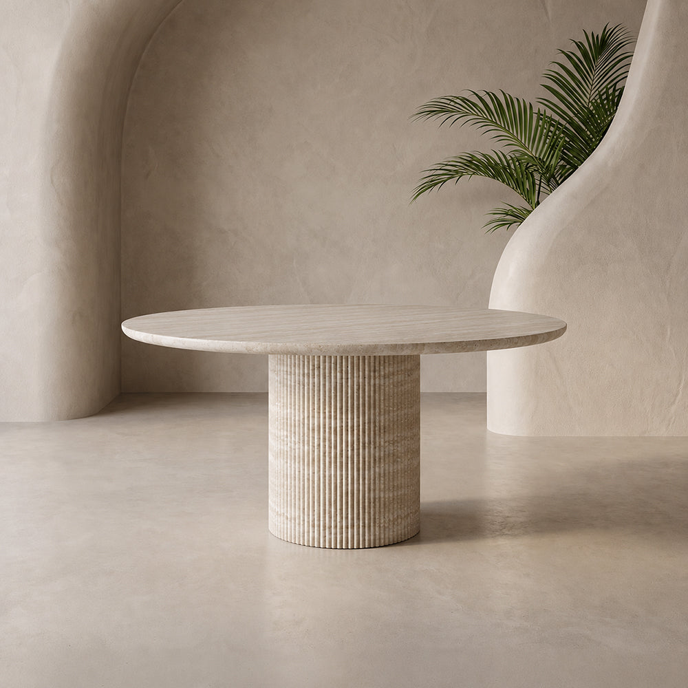 Flute Marble Dining Table