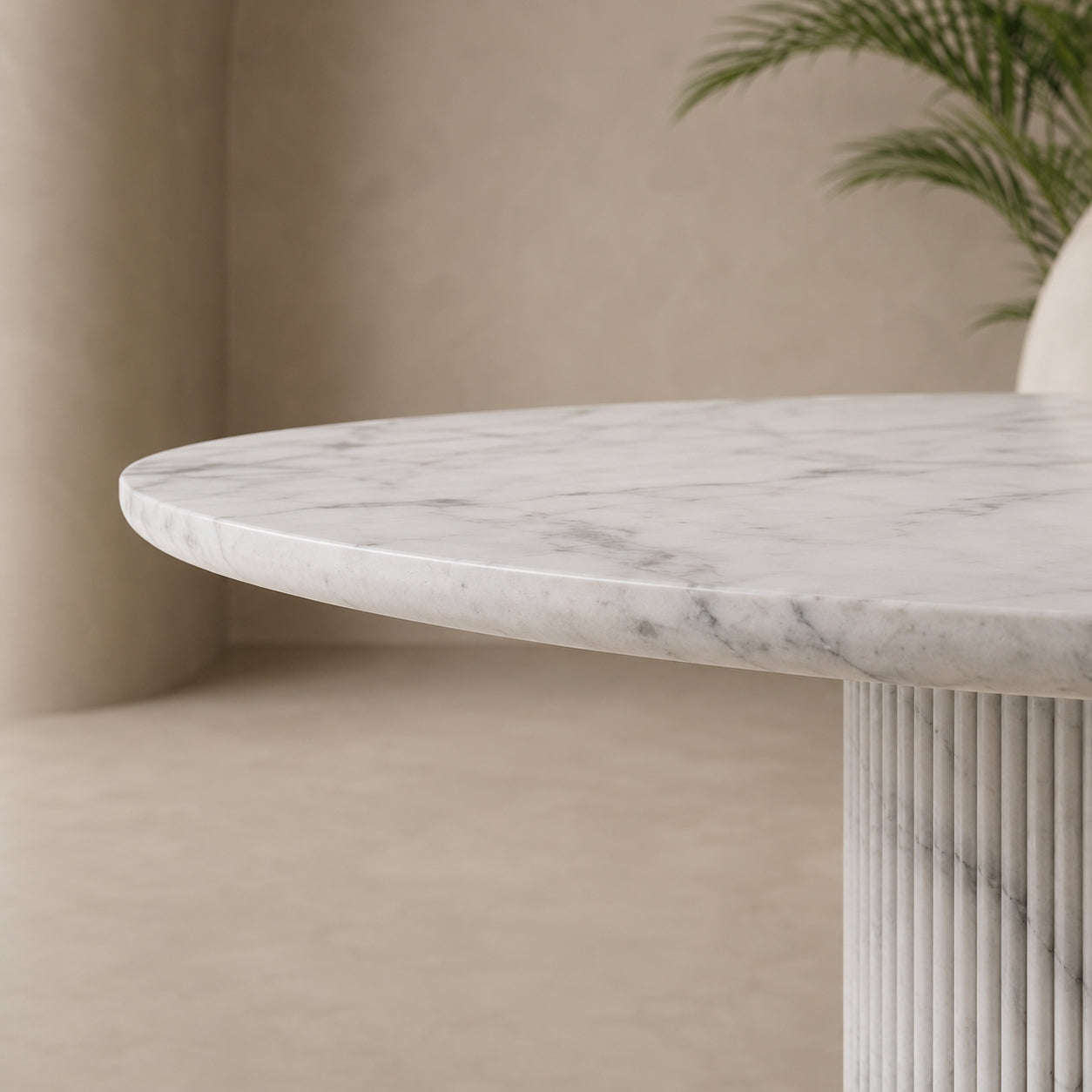 Flute Marble Dining Table