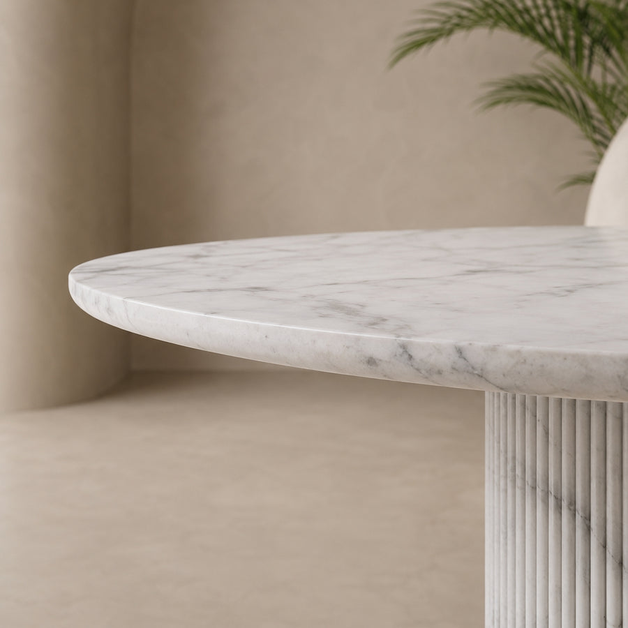 Flute Marble Dining Table