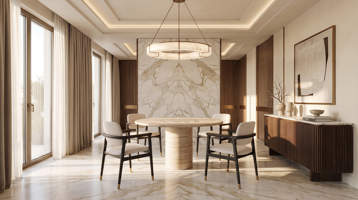 Checkmate Marble Dining Table