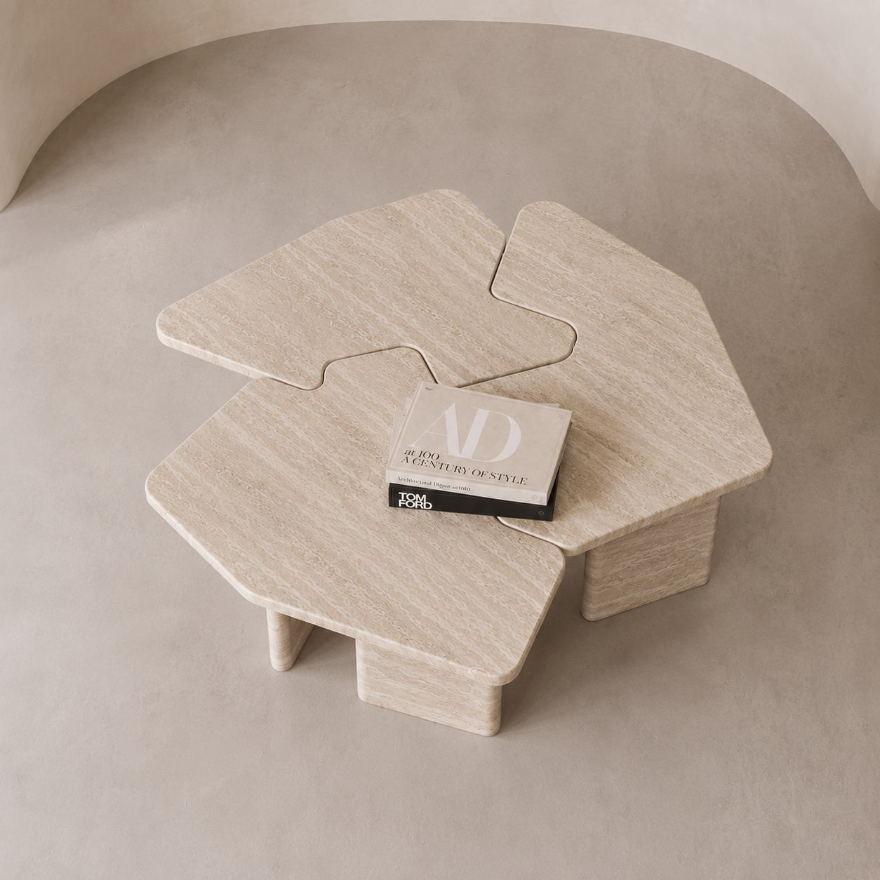 Sorella Travertine Coffee Table