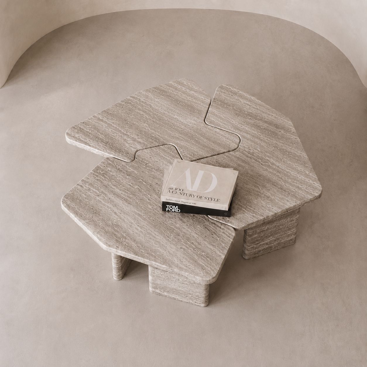 Sorella Travertine Coffee Table